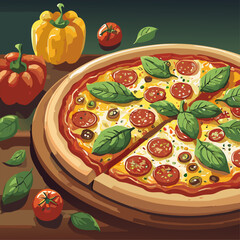 Pizza Abstract background