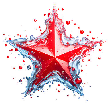 Twinkle sparkle and shining star: gleaming christmas star, decorative red star glowing, magic of a christmas star. cleared background. 