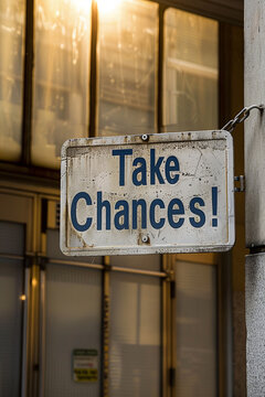 Take Chances sign