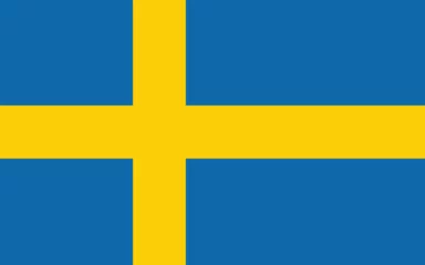 Fotobehang National Flag of Sweden, Background Flag, Sweden Flag, Sweden sign © vedpku