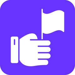 Holding Flag Icon Style