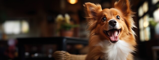 cute happy dog. Created with Generative AI.