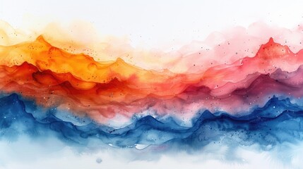 watercolor stripe on a White background