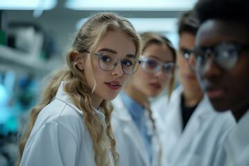 Obraz premium Medical Team in Lab Conducting Research