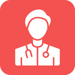 Paramedic Male Icon Style