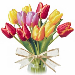 Lovely flowers tulips for a gift
