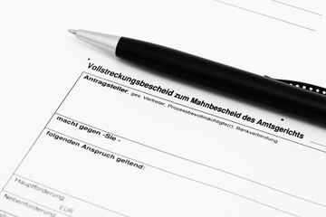 Vollstreckungsbescheid Mahnbescheid Antrag