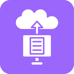 Upload File on Cloud Icon Style