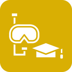 Diving Course Icon Style