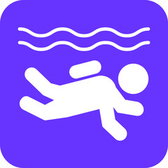 Open Water Diving Icon Style