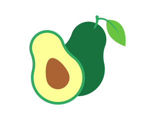 avocado illustration for coloring book template, avocado for kids worksheet printable