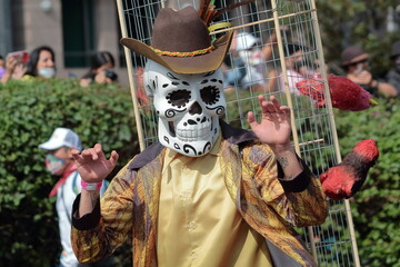 dia de muertos calavera pajaro © Zenka