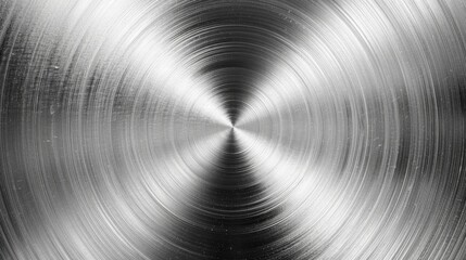 Circular Brushed Metal Texture Reflective Abstract Background