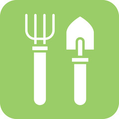 Fork And Trowel Icon Style