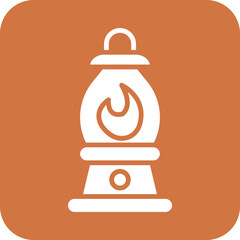 Camping Lamp Icon Style