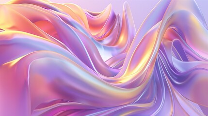 Motion with Gradient Flow, Pastel Waves, and Soft-Hued Ribbon Design for Fluid Digital Art Elegance