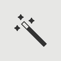 No Magic Wand Sign on White Background