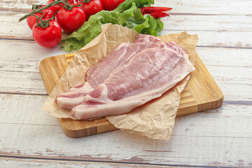 Raw pork steak for grill