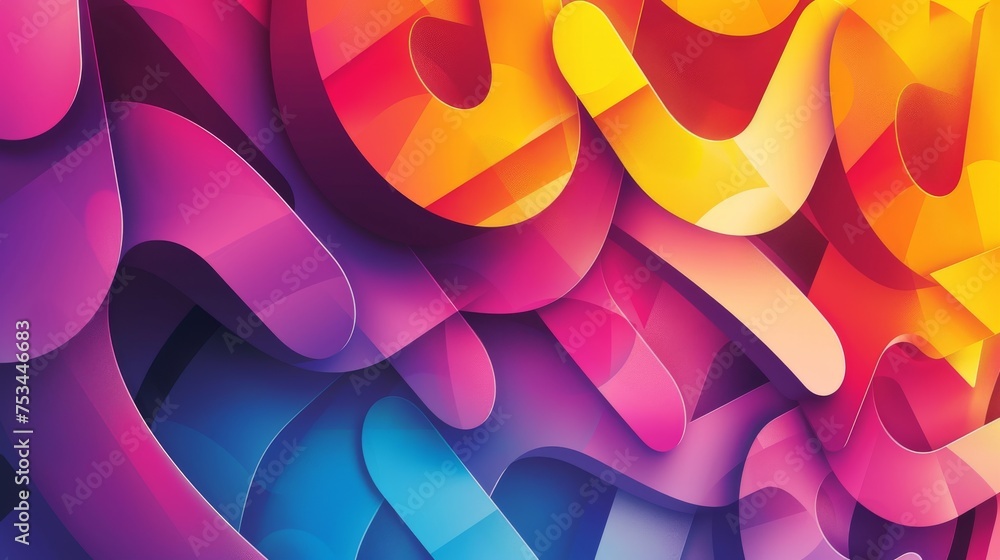 Poster a multicolored background displaying various hues