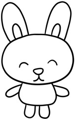 Bunny rabbit outline drawing
