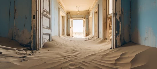 Fotobehang Deserted town of Kolmanskop in Namibia © LukaszDesign