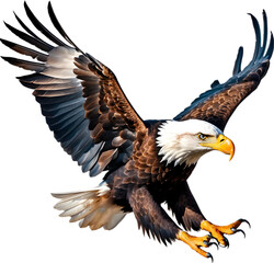 Fototapeta premium Watercolor painting of Bald Eagle. 