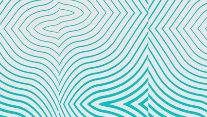 Abstract cyan color geometric wave line illustration background - obrazy, fototapety, plakaty