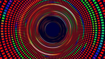 Abstract beautiful colorful circle pattern tunnel background illustration .