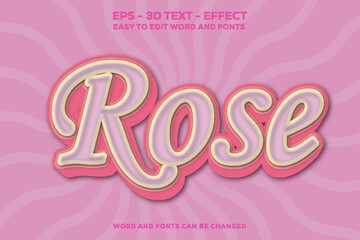 Rose 3d Text Effect.