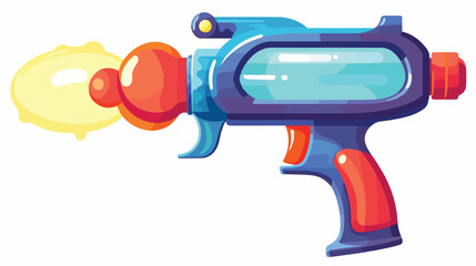 Children bubble gun vector cartoon illustration isolated