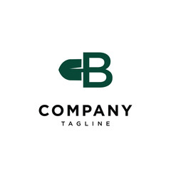 Letter B Shovel spade logo icon vector template.eps