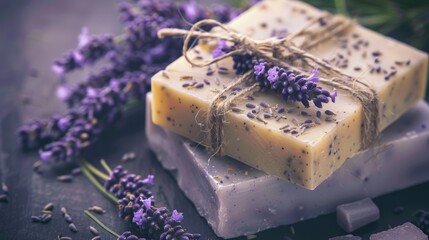 Indulge in the soothing essence of natural lavender with our organic herbal soap