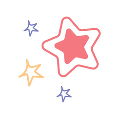 Obraz premium Stars Doodle Handdrawn