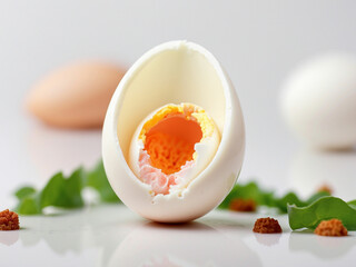 Cracked Open Egg and Yolk