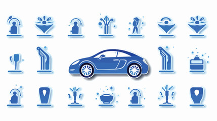 Car Shower pictograph with bonus configuration pictog