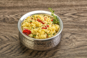 Vegetarian uisine - couscous with vegetables