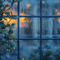 stained window in the night
