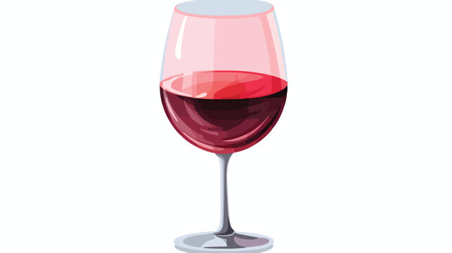 Glass of wine illustration vector on white background