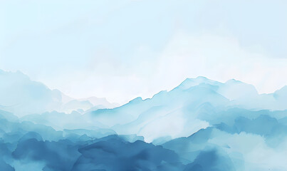 A simple background with blue soft, delicate, quiet gradients, Generative AI 