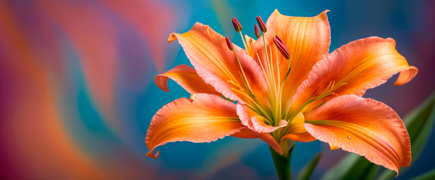 Orange lilies close-up