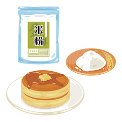 米粉とパンケーキ