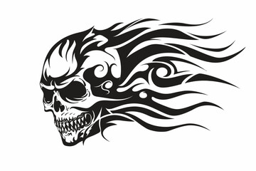 Obraz premium Skull Tribal Tattoo Vector