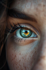 A closeup of a beautiful woman eye