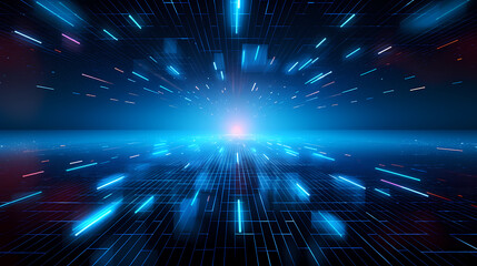 Obraz premium Abstract image of a space filled with bright lights