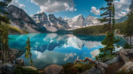Moraine Lake Banff National Park Canada - obrazy, fototapety, plakaty