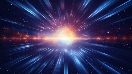 Naklejka premium Abstract image of a space filled with bright lights