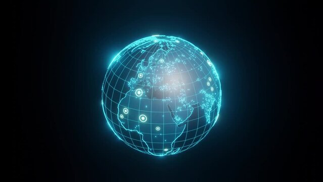 Abstract Digital Earth. Global Internet Network