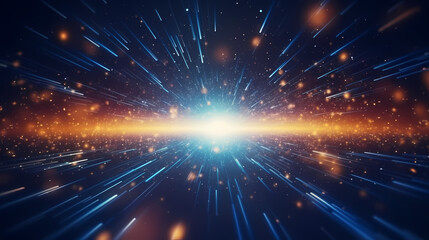 Fototapeta premium Abstract image of a space filled with bright lights