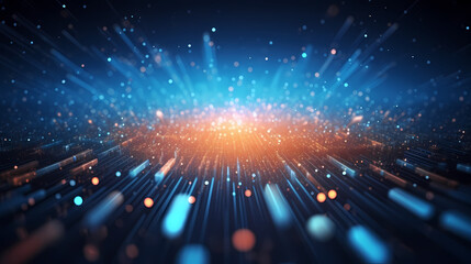 Obraz premium Abstract image of a space filled with bright lights