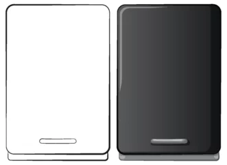 Foto op Plexiglas Two smartphones, one blank screen, one black screen © GraphicsRF